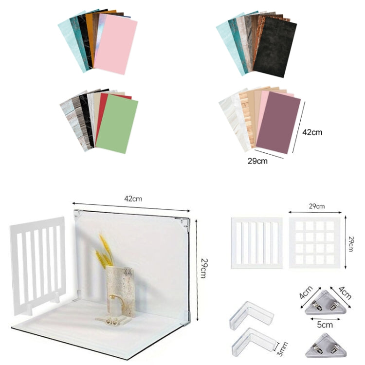 42x29cm Window Pane Background Thickened Photography Props Board, One, Two, Three, Four