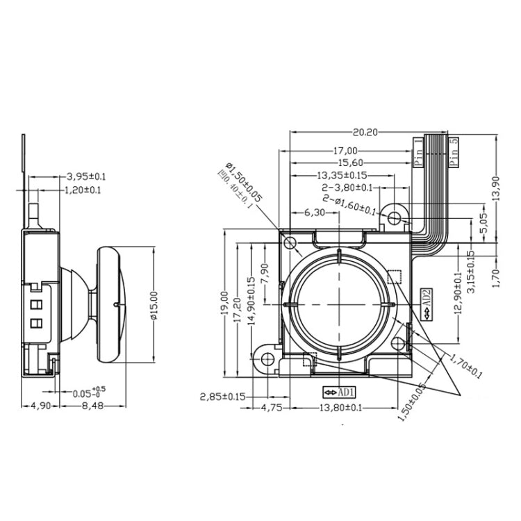 For Nintendo Switch / Lite / OLED TMR Upgraded Hall Joystick No Drifting Electromagnetic Stick