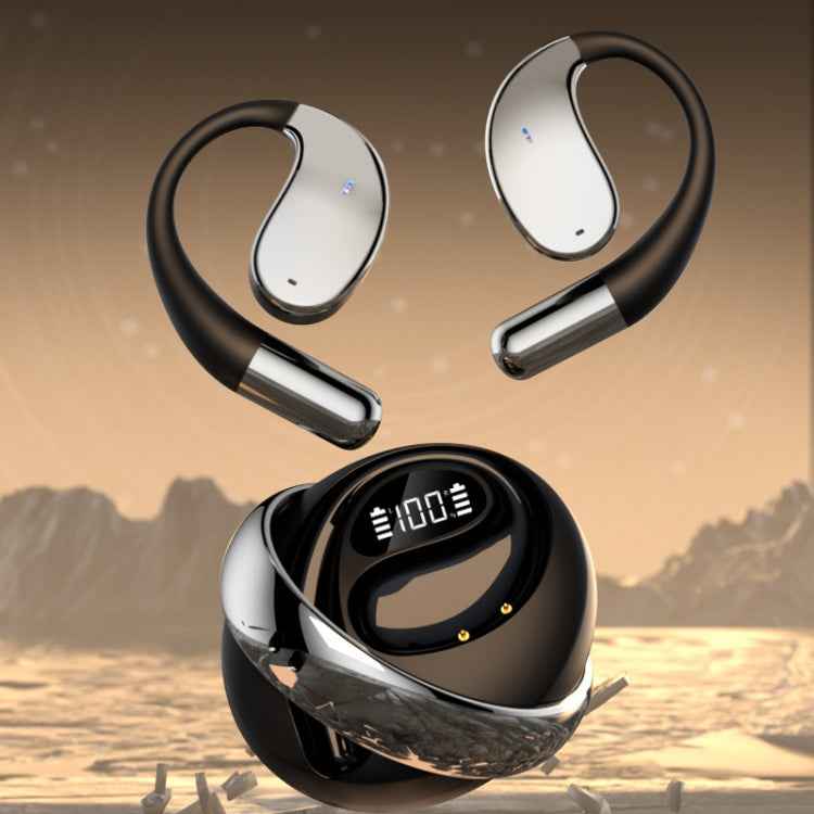 Q93 Planet Energy Ring Rotating Open-Ear Bluetooth Earphone With Lanyard