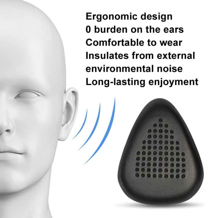 For Razer Meka 2pcs Perforated Protein Leather Earmuffs