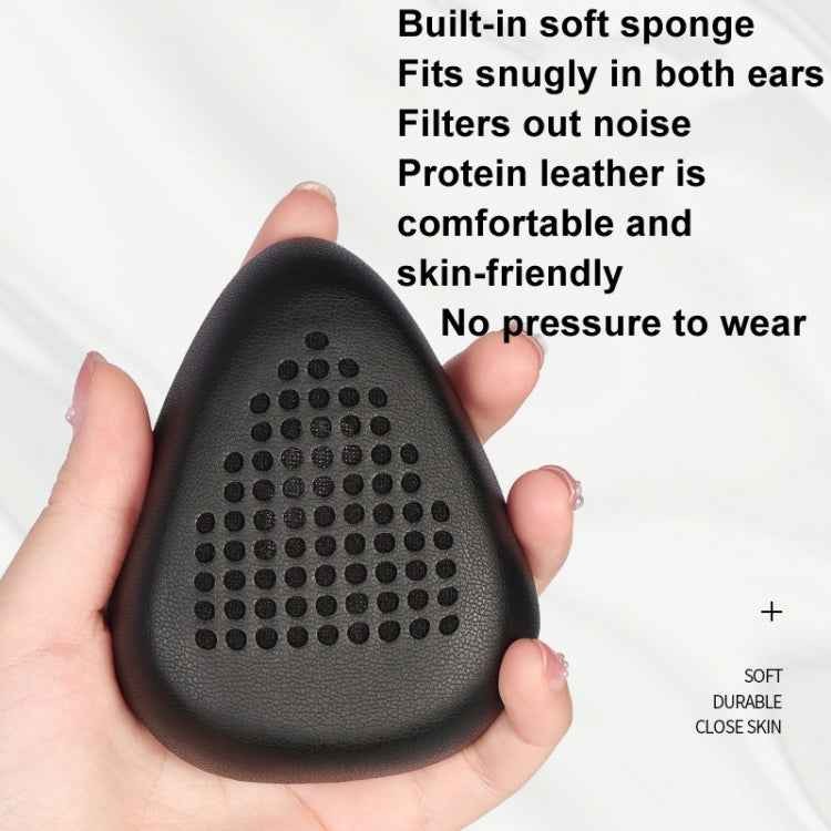 For Razer Meka 2pcs Perforated Protein Leather Earmuffs