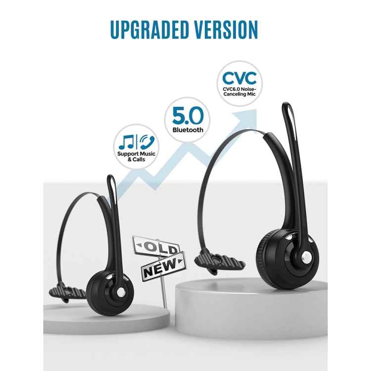 Bluetooth 5.0 Mono Wireless Business Headset Customer Service Dedicated Headset