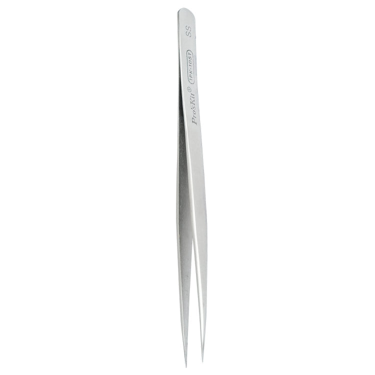 ProsKit 1PK-105T Stainless Steel Anti-magnetic Tweezer Precision Straight Pointed Pincette 140mm