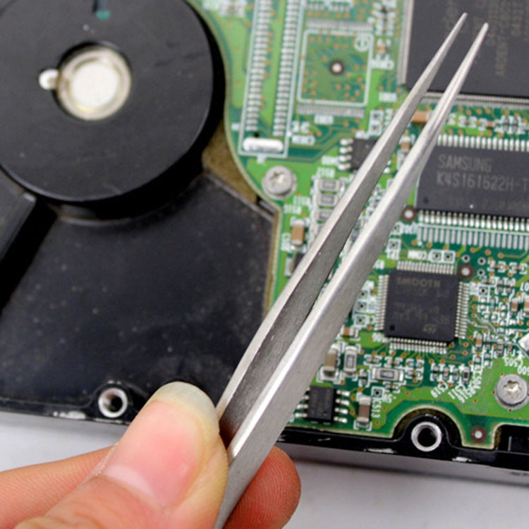 ProsKit 1PK-105T Stainless Steel Anti-magnetic Tweezer Precision Straight Pointed Pincette 140mm