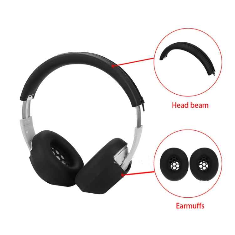 For Beats Studio Pro Headphones Silicone Ear Cushion + Headband Cover Set