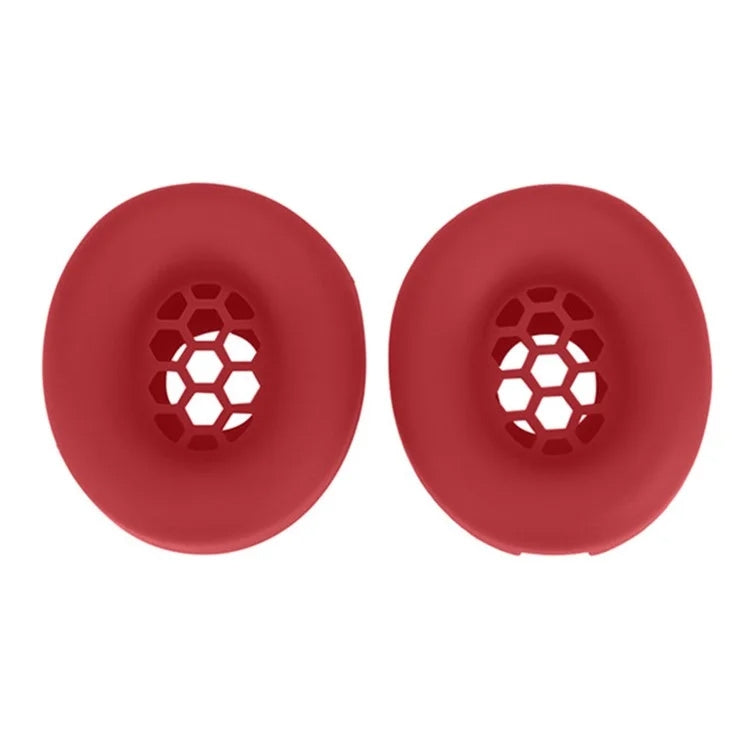 For Beats Studio Pro Headphones Silicone Cover Ear Cushion, Ear Cushion(Black), Ear Cushion(Beige), Ear Cushion(Red), Ear Cushion(Deep Blue)