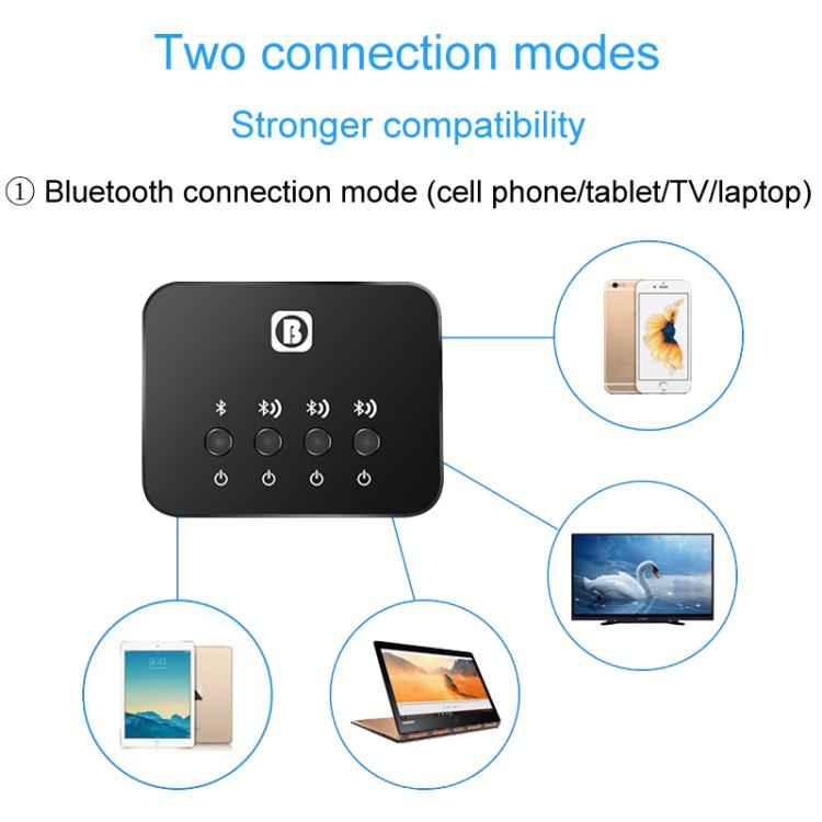BW107 Bluetooth Adapter One To Three Audio Receiver Transmitter