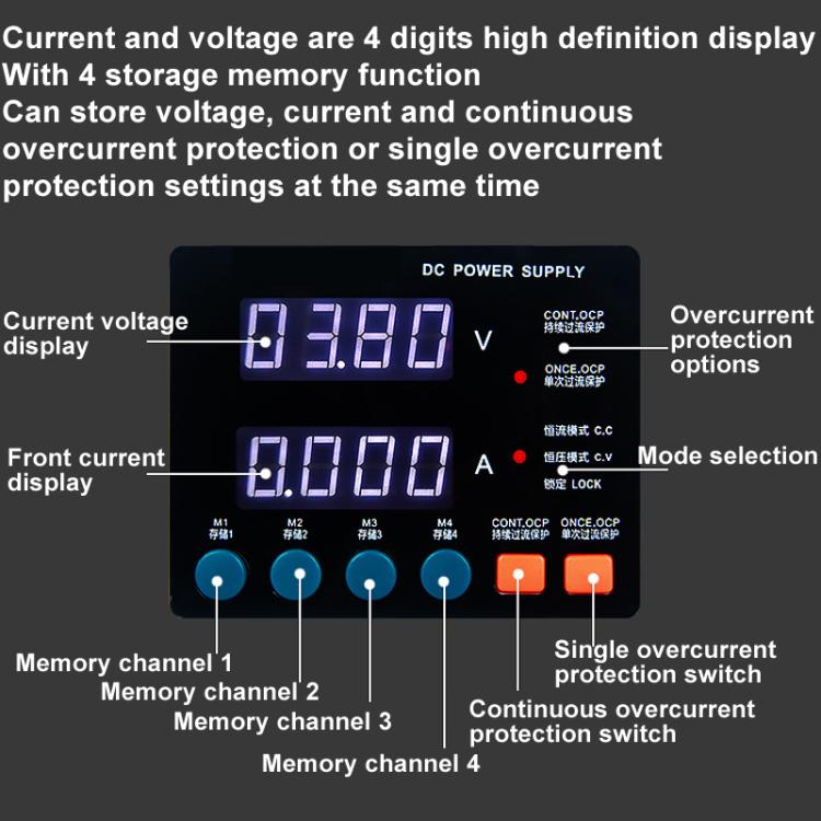 SUGON 3005D 4 Digital Display Power Supply Meter High Power Regulated Power Supply