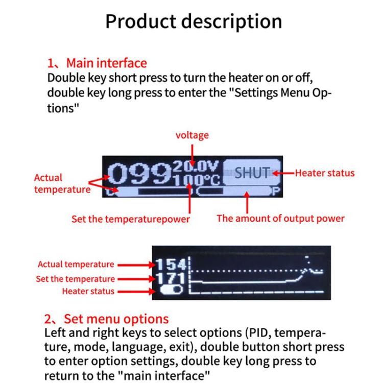 LCD Intelligent Temperature Control Screen Displays Double-Layer Heating Plate