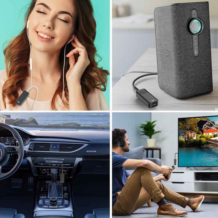 MX-M06 Clip-on Bluetooth 5.3 Audio Receiver and Transmitter Computer Audio Car Adapter