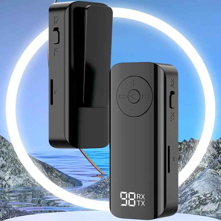 MX-M06 Clip-on Bluetooth 5.3 Audio Receiver and Transmitter Computer Audio Car Adapter