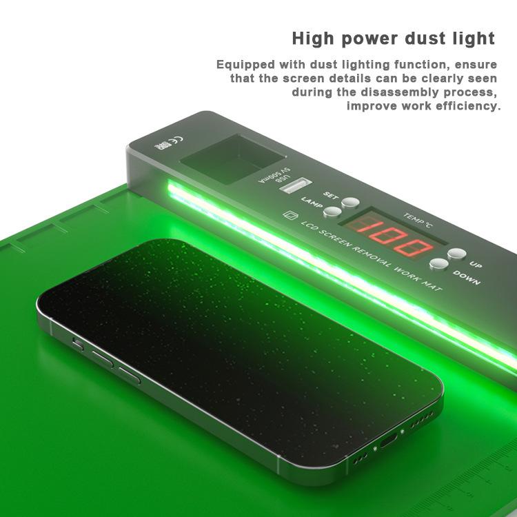 BAKU BA-940 16-inch LCD Screen Removal Work Mat With Heating System and Dust Lighting