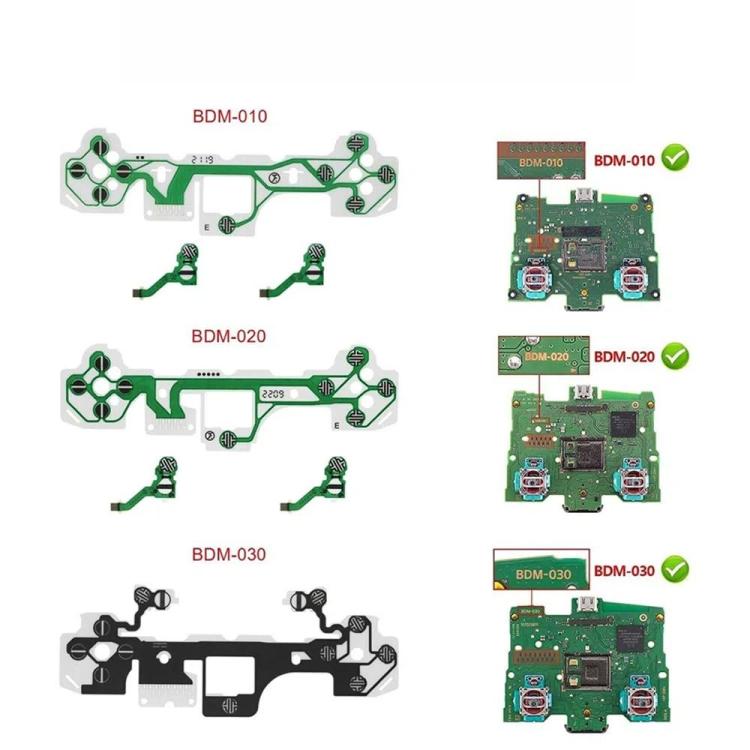 Controlle Button Ribbon Circuit Board Conductive Film, For PS5 V2.0 5sets, For PS5 V3.0 5sets
