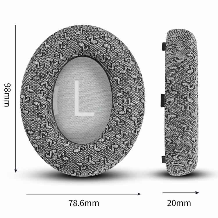 For BOSE NC700 Headphone 1pair Ear Pads Musical Note Design Cloth Ear Cushions