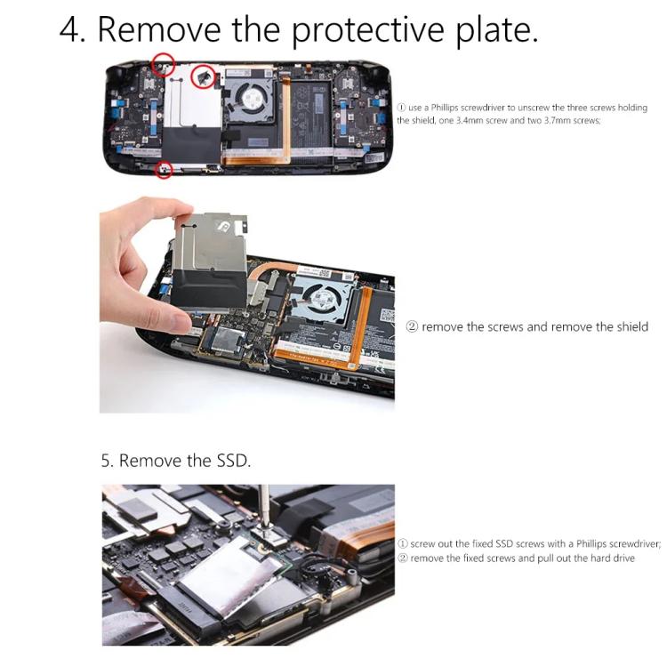 For Steam Deck Game Console SSD Copper Heat Sink M.2 2230 NVMe Radiator Pad, Set A, Set B