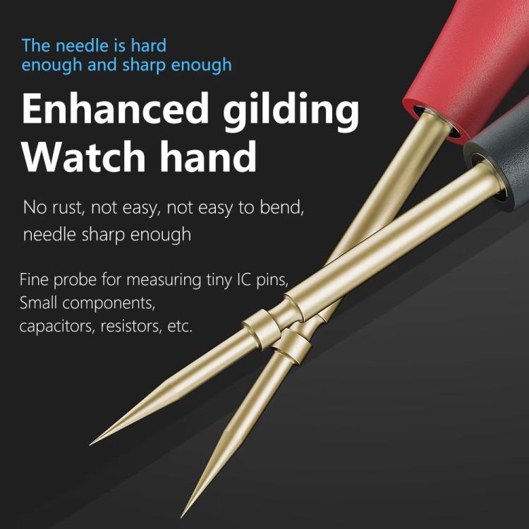 Multimeter Pens Pointed Silicone Cord Frostproof Detachable Stainless Steel Test Pen Accessories