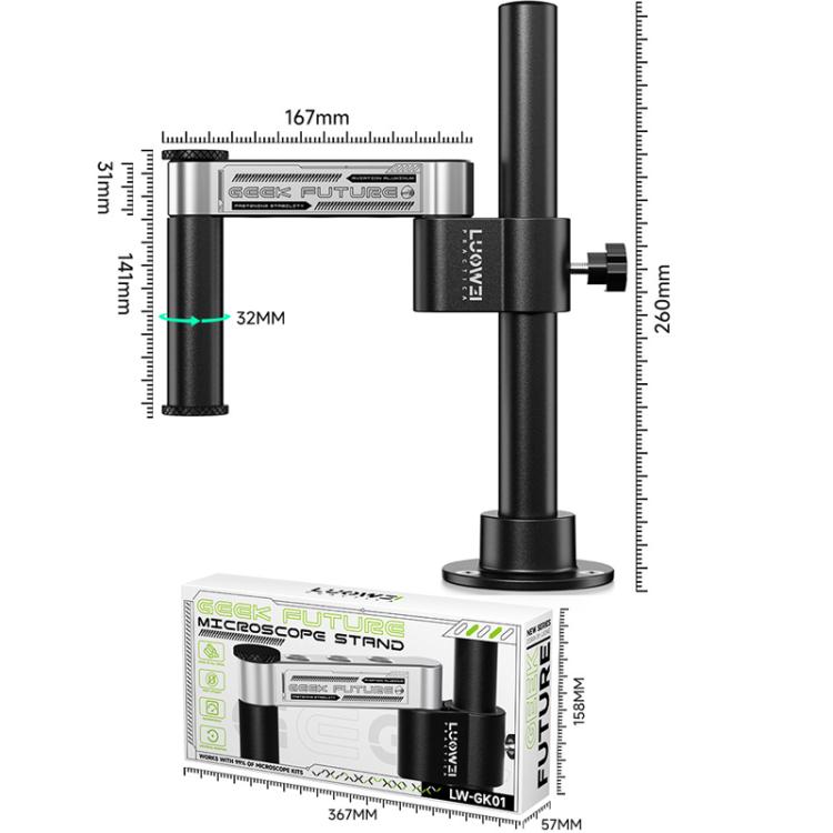 32mm Microscope Swing Arm Metal Universal Lifting and Stacking 360 Degree Single Arm Fixed Repair and Inspection Stand