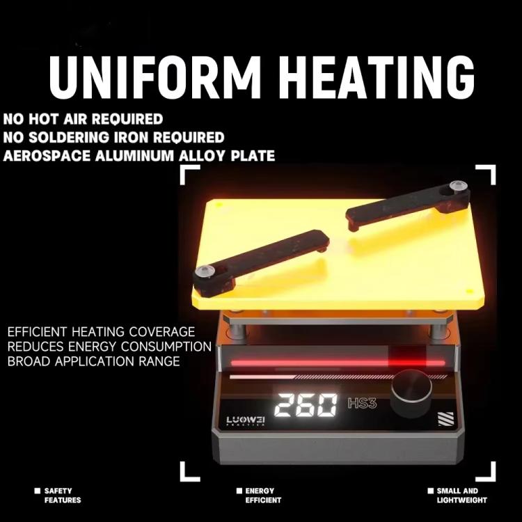 LUOWEI HS3 Universal Preheating Heating Station Layered Lamination Tinning Degumming Heating Station