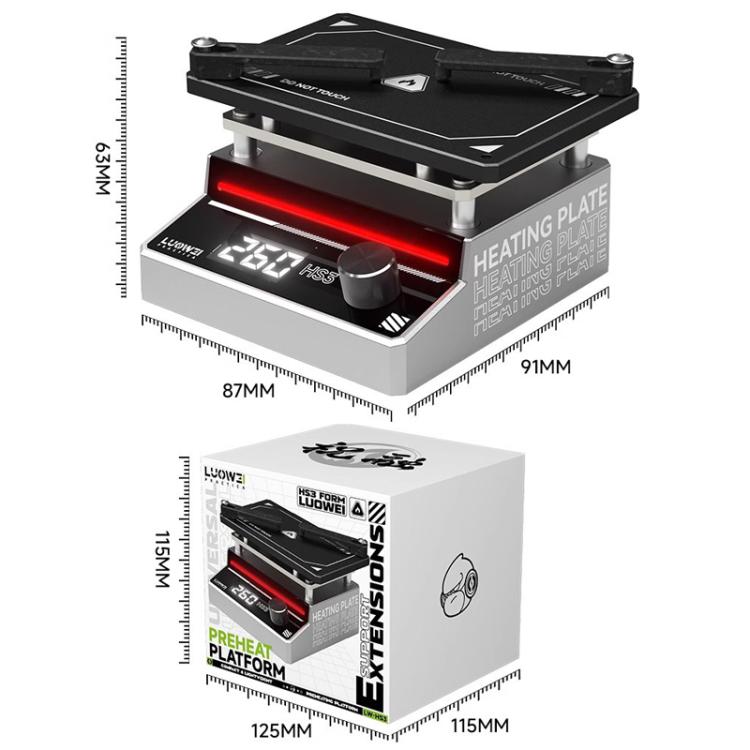 LUOWEI HS3 Universal Preheating Heating Station Layered Lamination Tinning Degumming Heating Station