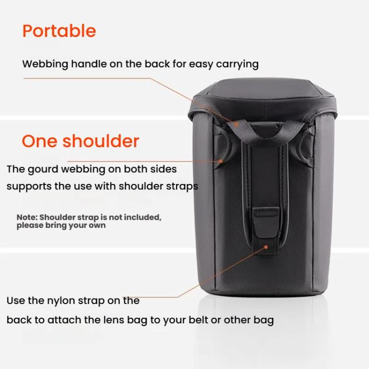 PGYTECH SLR Camera Telephoto Lens Waterproof Storage Bag, M, L