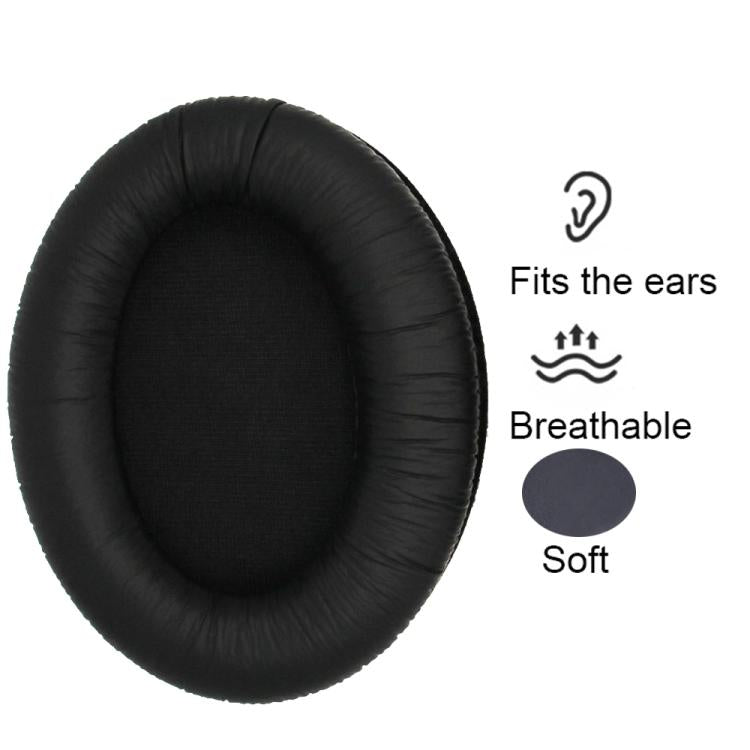 1pair Headphones Sponge Cover Earmuffs For Sennheiser HD418 / 429 / 439 / 449, Protein Leather, Frog Leather, Flannel