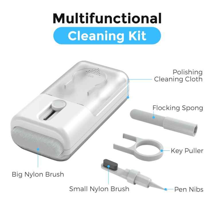 AhaStyle WG93 6 In 1 Earphone Phone Keyboard Multi-Functional Cleaning Tools