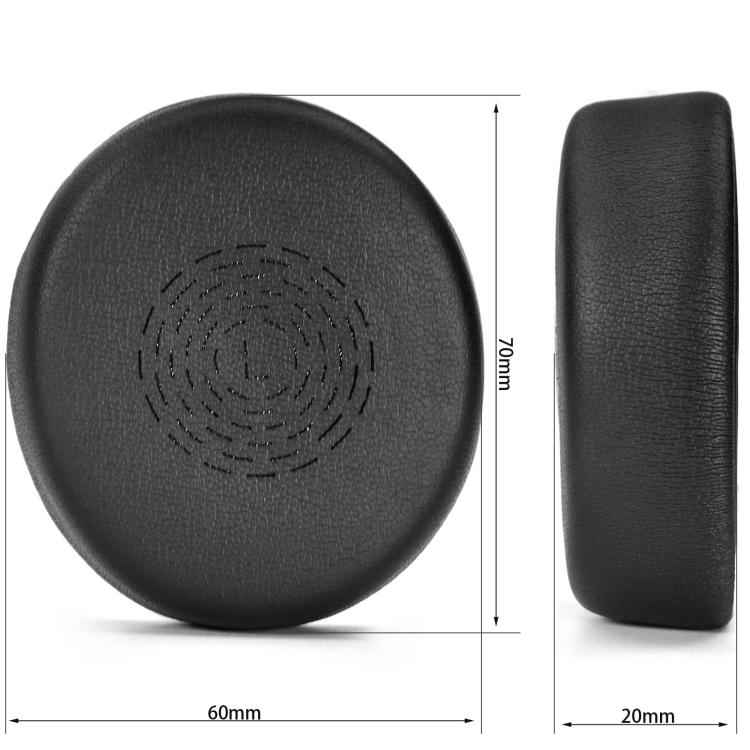 For Jabra Evolve2 55 Stereo Headset 1pair Protein Leather Ear Cushions Soft Replacement Ear Pads