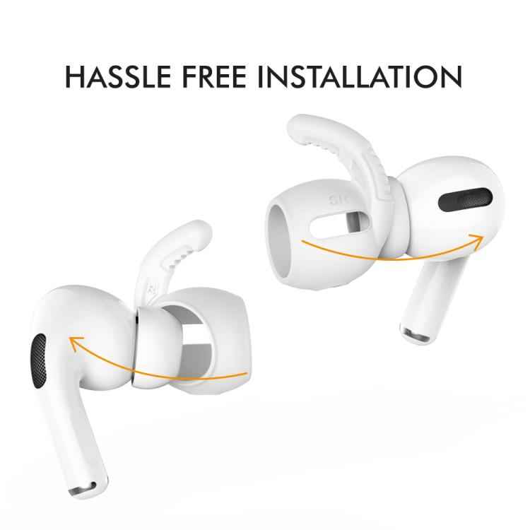 For AirPods Pro AhaStyle PT100 3pairs S+M+L Silicone Anti-Loss Anti-Slip Ear Hook Earplug Cap