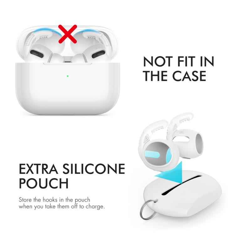 For AirPods Pro AhaStyle PT100 3pairs S+M+L Silicone Anti-Loss Anti-Slip Ear Hook Earplug Cap