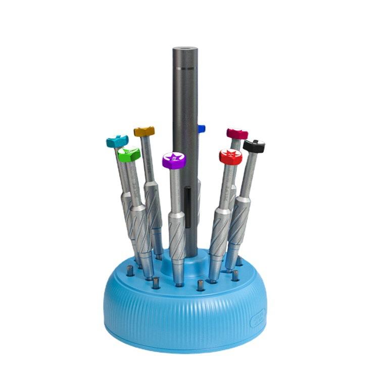 Magnetic Screwdriver Rotating Box 360-degree Rotation 17-slot Screwdriver Storage Box