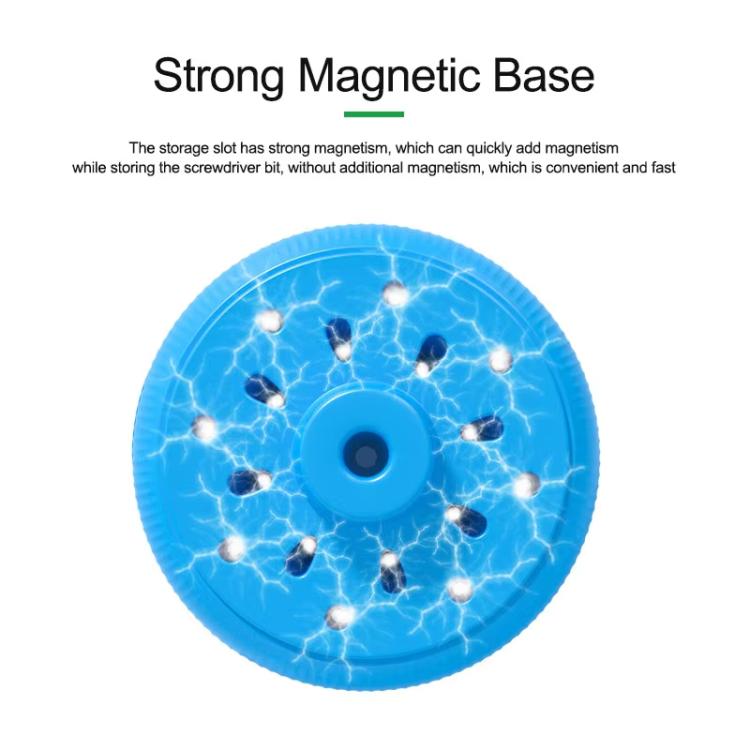 Magnetic Screwdriver Rotating Box 360-degree Rotation 17-slot Screwdriver Storage Box