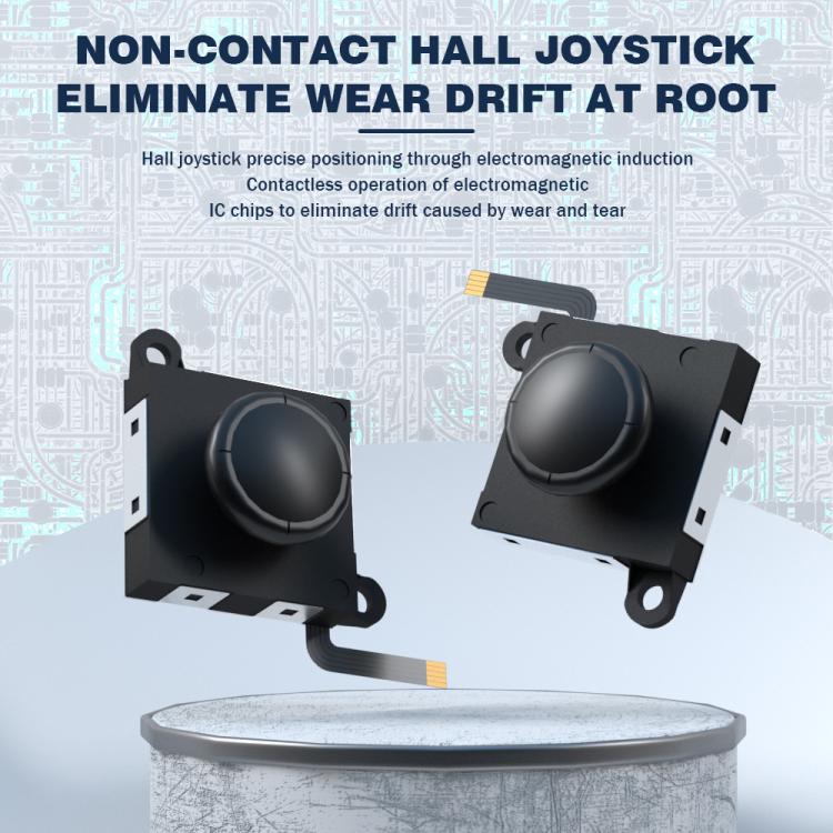 Hall Effect Joystick for Nintendo Switch/OLED/Lite Joy-Con Electromagnetic Analog Stick with No Drift, Black, Set 1, Set 2