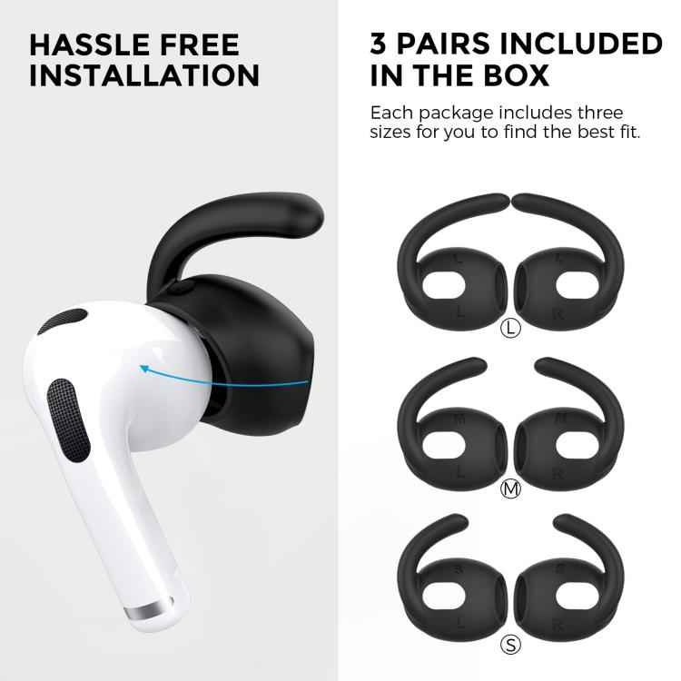 For AirPods 3 AhaStyle PT60-3 3pairs S+M+L Earphone Silicone Soft Ear Covers