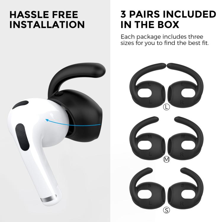 For AirPods 3 AhaStyle PT60-3 3pairs S+M+L Earphone Silicone Soft Ear Covers