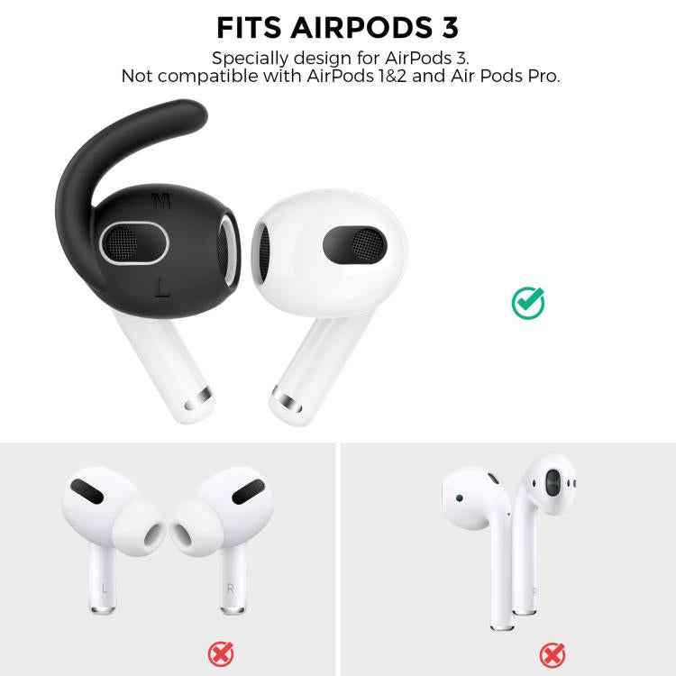 For AirPods 3 AhaStyle PT60-3 3pairs S+M+L Earphone Silicone Soft Ear Covers