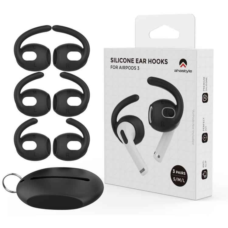 For AirPods 3 AhaStyle PT60-3 3pairs S+M+L Earphone Silicone Soft Ear Covers