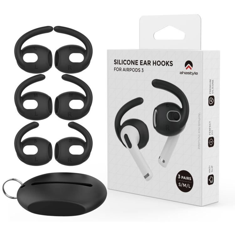 For AirPods 3 AhaStyle PT60-3 3pairs S+M+L Earphone Silicone Soft Ear Covers