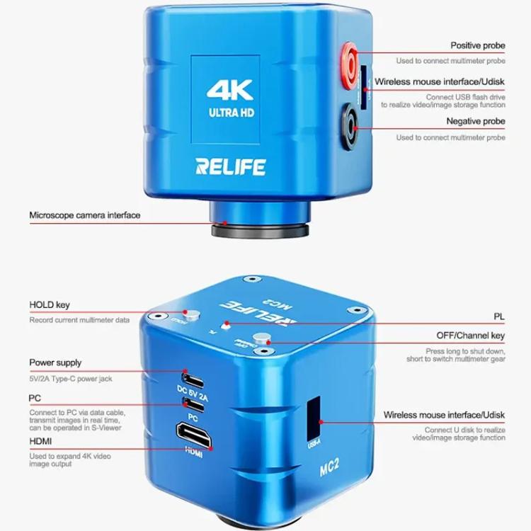 Multifunctional Multimeter 4K Camera Magnifier Microscope Camera