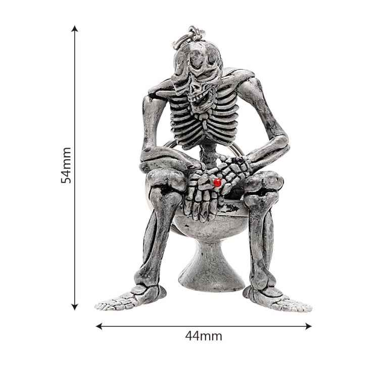 Car Key Rings Toilet Skulls Keychain Cool Purse Bag Decor Key Chain Rubber Mini Auto Keyfob Car Styling Interior Accessories