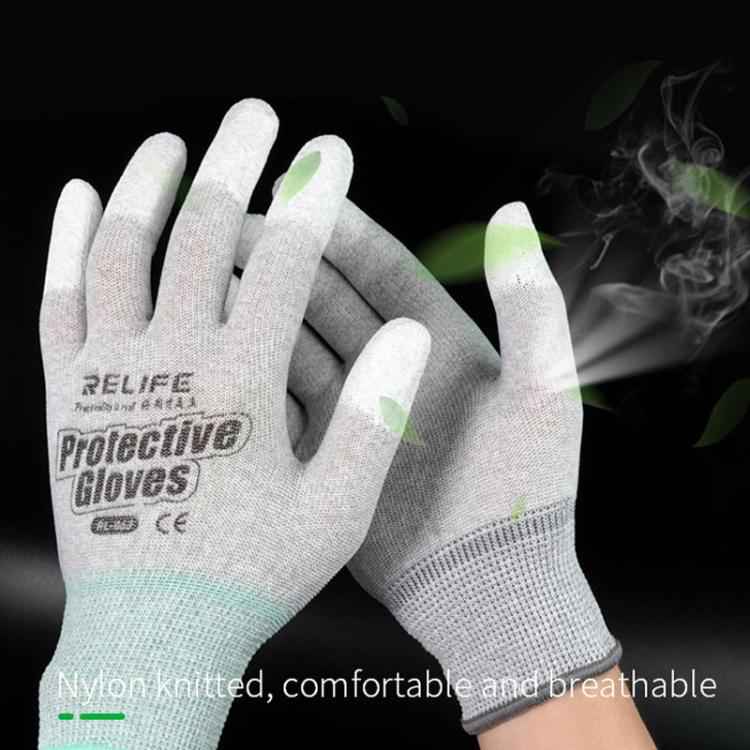 RELIFE RL-063 Anti-Static Thickened Non-Slip Heat Resistant Gloves Phone Screen Lamination Repair Gloves