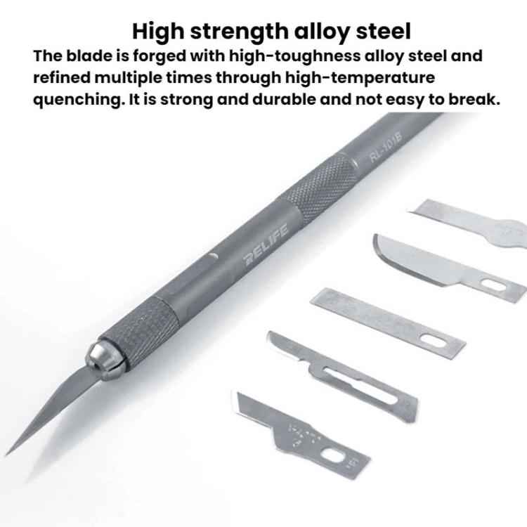 RELIFE RL-101B 8 In 1 Motherboard Repair Blade Set Carving Glue Removal Knife Screen Protector Cutting Knife