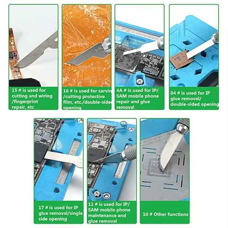 RELIFE RL-101B 8 In 1 Motherboard Repair Blade Set Carving Glue Removal Knife Screen Protector Cutting Knife