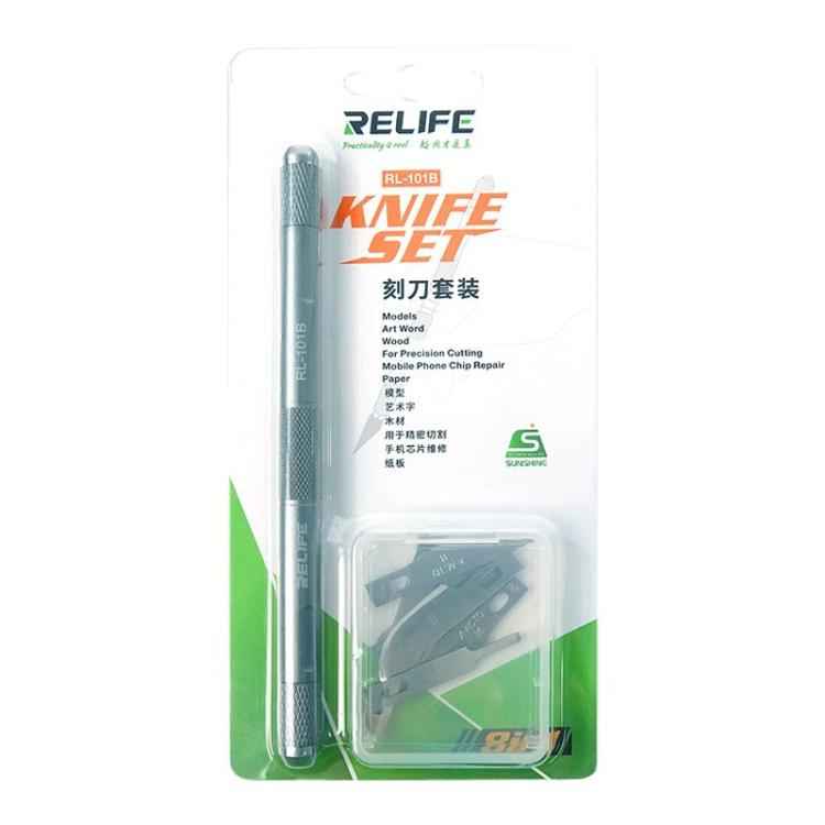 RELIFE RL-101B 8 In 1 Motherboard Repair Blade Set Carving Glue Removal Knife Screen Protector Cutting Knife