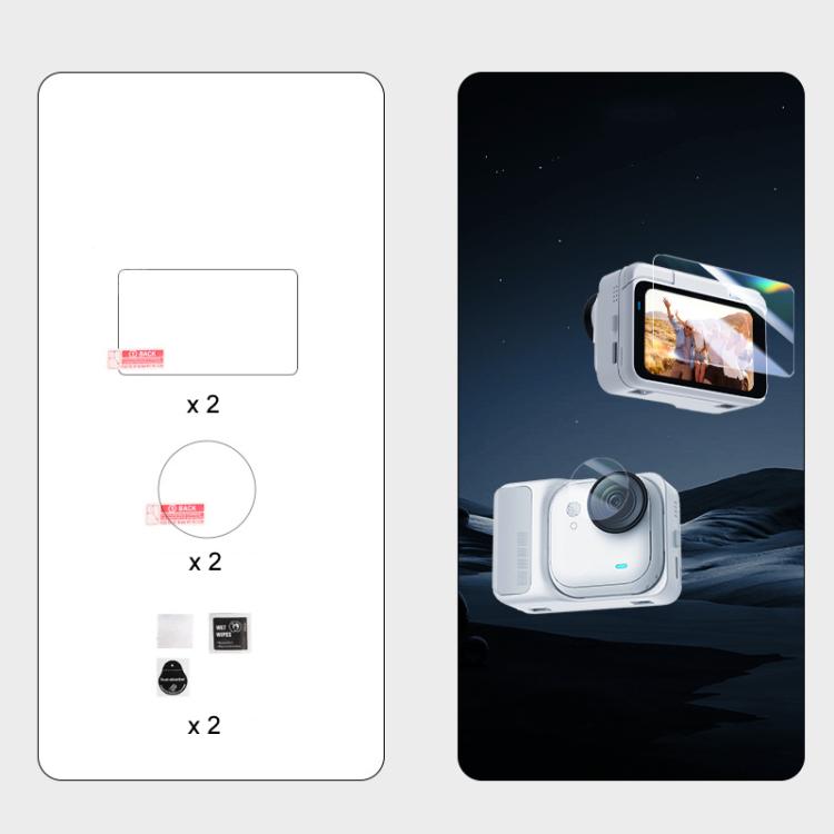 Screen Protector & Lens Film Kit Tempered Glass + Hydrogel HD Protection, For Insta360 GO Ultra 1 Set, For Insta360 GO Ultra 2 Sets