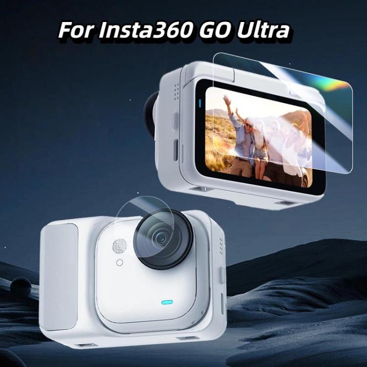 Screen Protector & Lens Film Kit Tempered Glass + Hydrogel HD Protection, For Insta360 GO Ultra 1 Set, For Insta360 GO Ultra 2 Sets