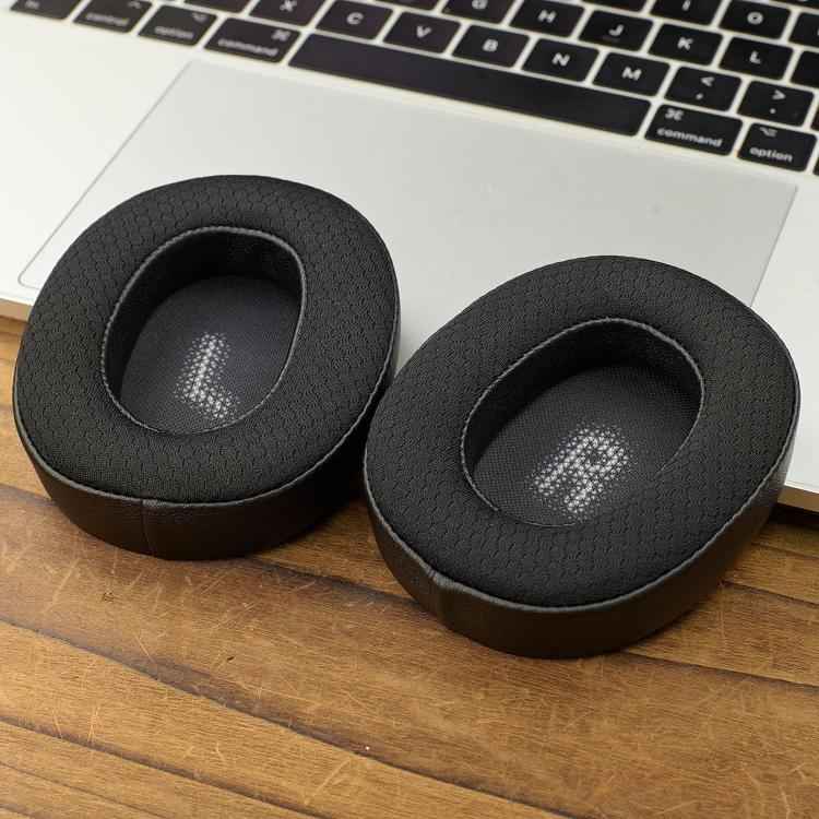 For JBL E55BT 1pair Replacement Earpads Protein Leather & Soccer-Inspired Mesh Combo Ear Cushions