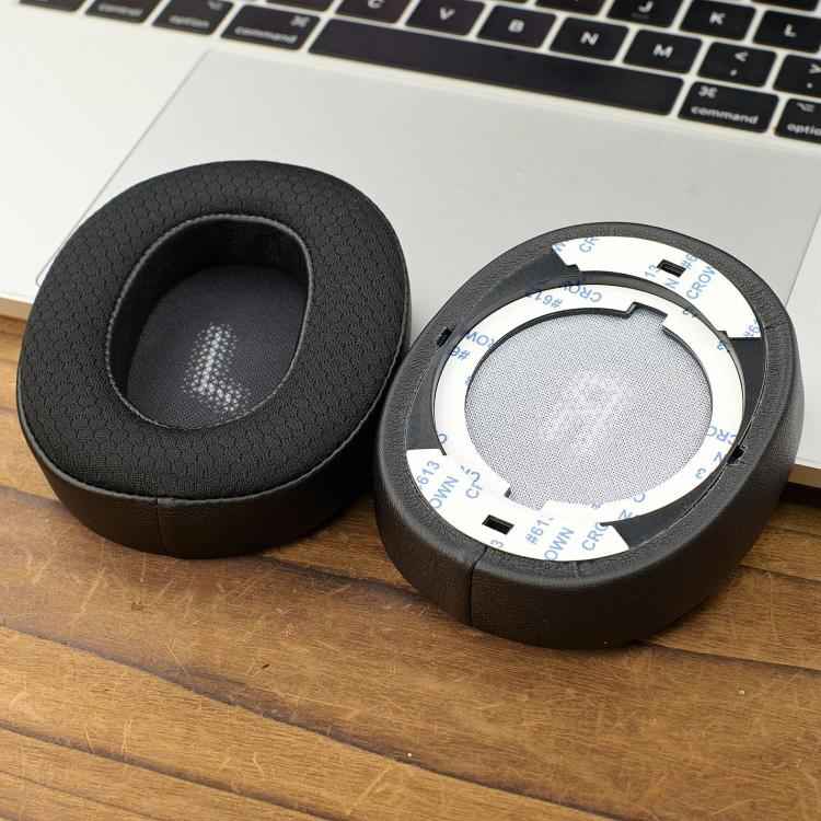 For JBL E55BT 1pair Replacement Earpads Protein Leather & Soccer-Inspired Mesh Combo Ear Cushions