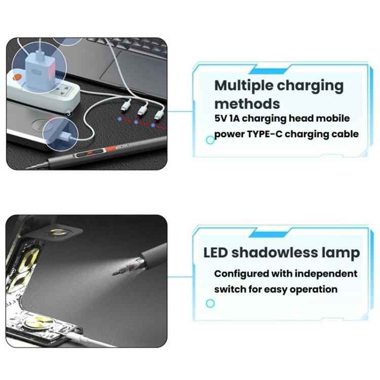 CREATIONSPACE CS0706A Rechargeable Electric Precision Screwdriver Set