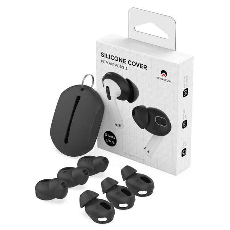 For AirPods 3 AhaStyle PT66-3 3pairs S+M+L Earphone Silicone Acoustic Earplugs