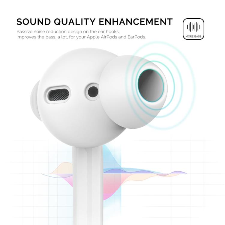 For AirPods 1 / 2 AhaStyle PT66 3pairs Silicone In-Ear Soundproof Ear Case